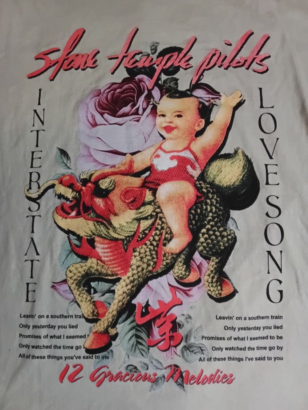 Stone Temple Pilots T-Shirt XL Interstate Long Song Music Tee Purple Album STP